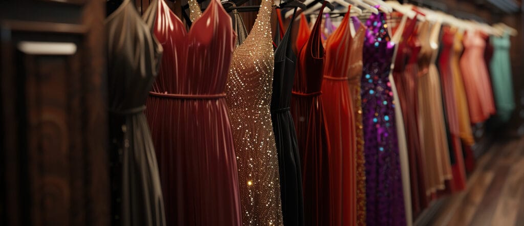 elegant-high-fashion-evening-dresses-with-sparkling-sequins-upscale-fitting-room