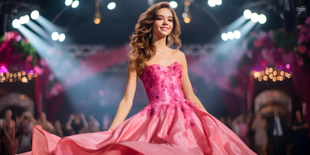 gorgeous-model-showcases-pink-prom-dress-stage-fashion-show-concept-fashion-show-prom-dress-model-pink-dress-stage